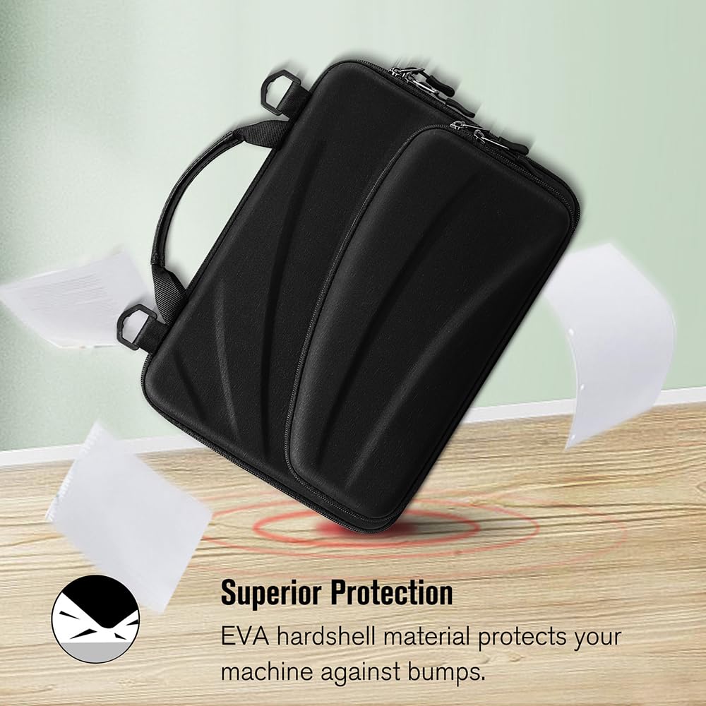 FINTIE 11-11.6 Inch Chromebook Sleeve Case - Protective Briefcase Shoulder Bag with Accessory Pouch for Up to 11.6" Laptop Notebook Ultrabook 13'' MacBook Neo, Black