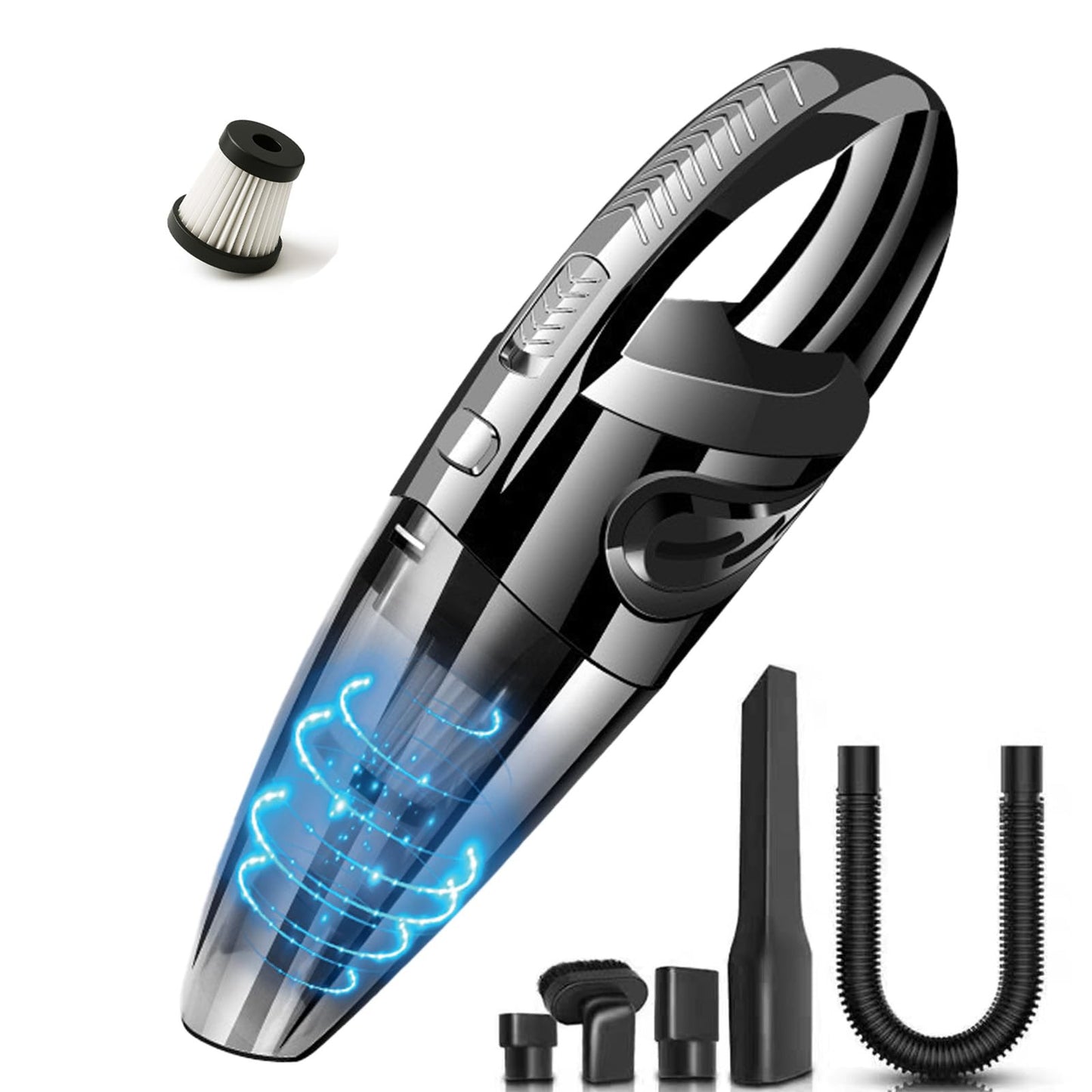 Silbingan Mini Vacuum Cleaner Cordless Handheld, Rechargeable Portable Car Vacuum with LED Light, Small Lightweight Hand Vacuum for Home, Pet Hair, Dust, Sofa, USB Charging