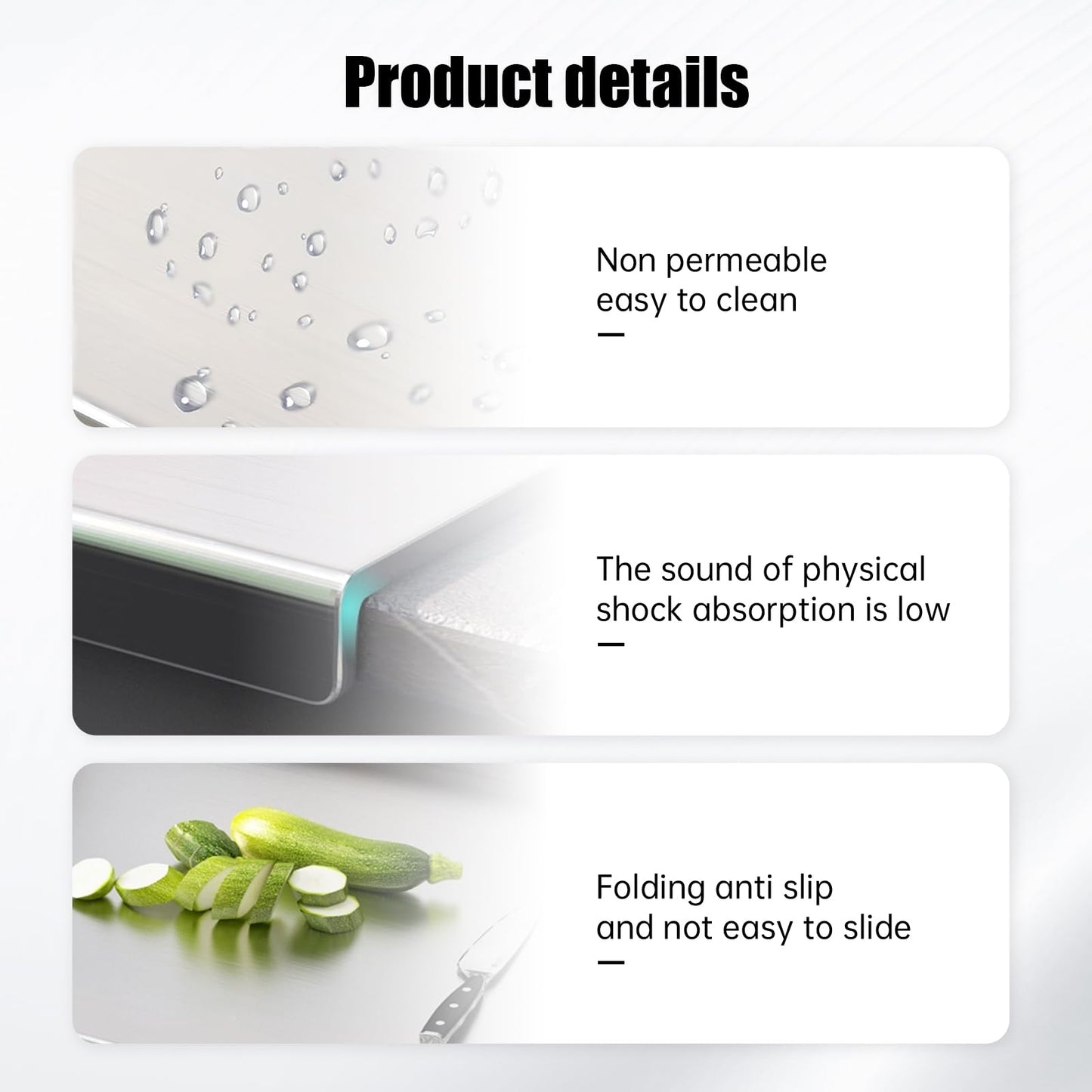 Extra Large Stainless Steel Cutting Board with Lip – 24" x 20" Metal Chopping Board for Kitchen Countertop, Non-Slip Steel Pastry Board for Meat, Vegetables, Dough & Baking, Easy to Clean