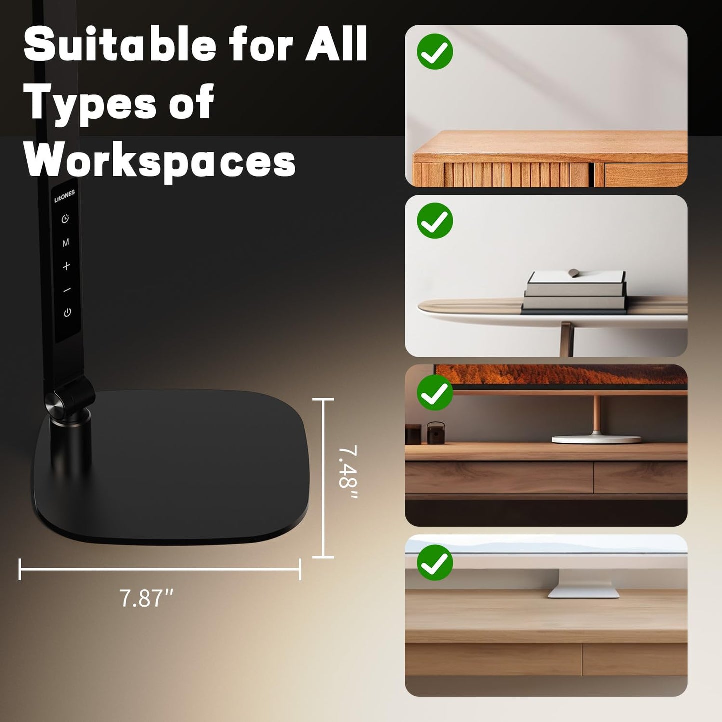 LED Desk Lamp for Home Office, Desk Light for Video Call, 3 Color Temperature 10 Brightness Computer Light, Dimmable Led Desk Light with Memory & Timer Func, Metal Swing Arm Table Lamp