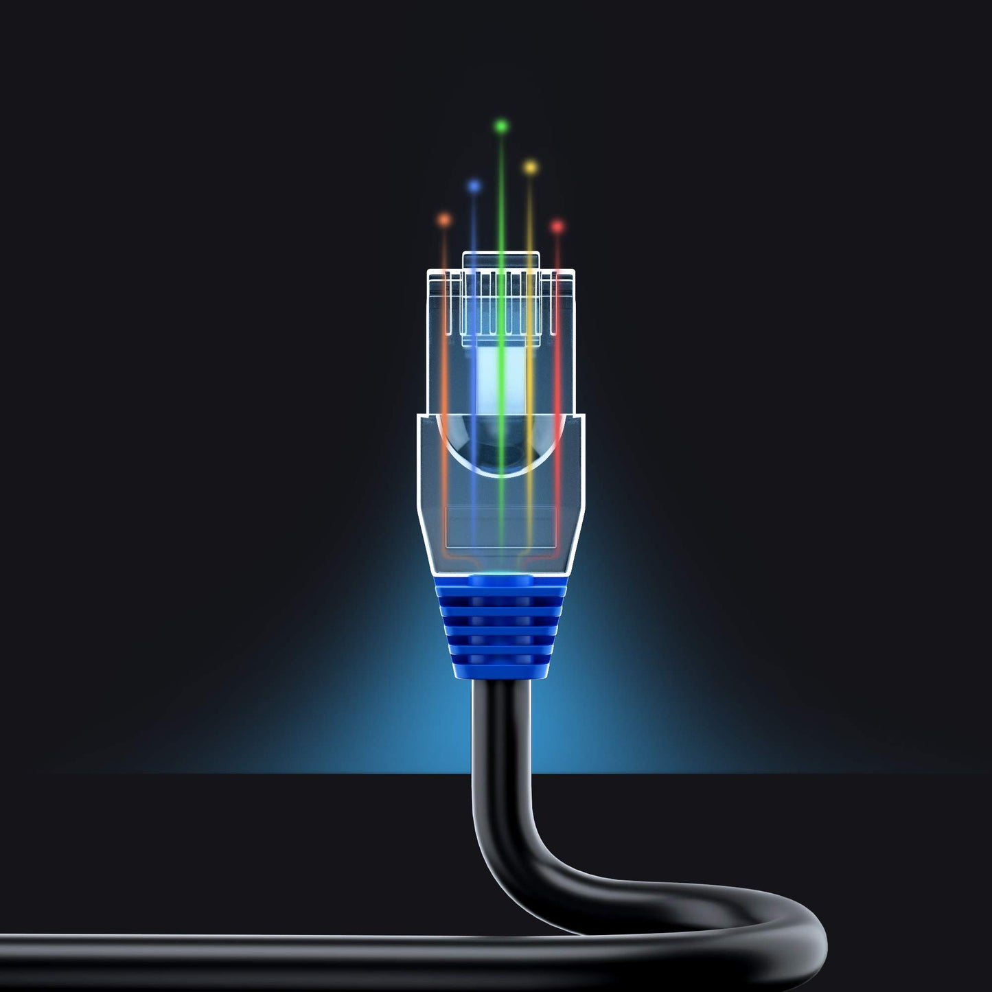 Maximm Cat6 Outdoor Cable 250 feet - Black - Solid Copper 550Mhz, Waterproof Ethernet Cable Suitable for Direct Burial Installations.