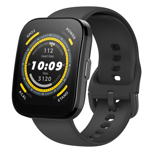 Amazfit Bip 5 Smart Watch 46mm, GPS, Amazon Alexa Built-in, Bluetooth Calling, 10-Day Battery, Heart-Rate & VO2 Max, Sleep Health Monitoring, AI Fitness Tracker App, for Android & iPhone, Black