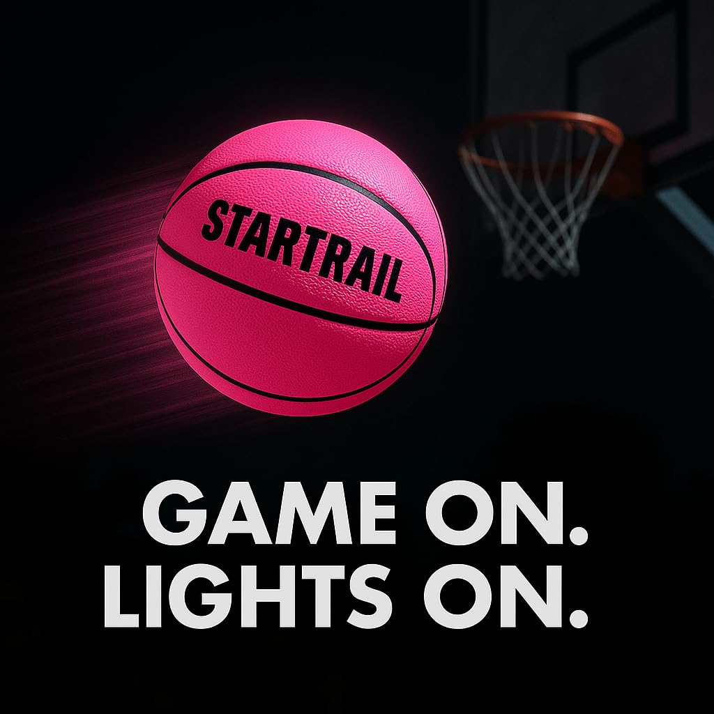Glow in the Dark Basketball - LED Light Up Basketball - Sports Gear Accessories Gift for Girls Age 8-15+ | Extra Battery and 3 Pumps Included | Girls Teen Gift for Ages 8-15+ | Outdoor Sports Gear