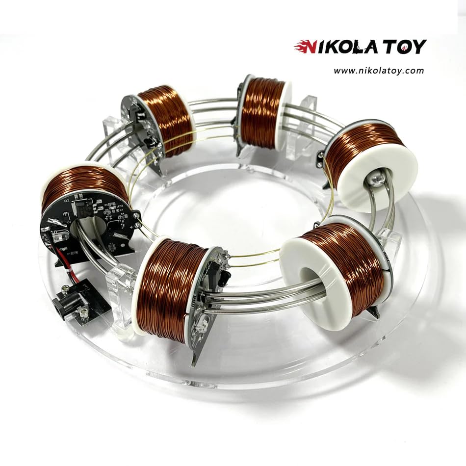 NikolaToy High tech electromagnetic Coil Accelerator - Multifunctional STEM Toy for Science Education & Creative Learning | Hands-On Physics Experiment Kit for Adults (electromagnetic Coil)