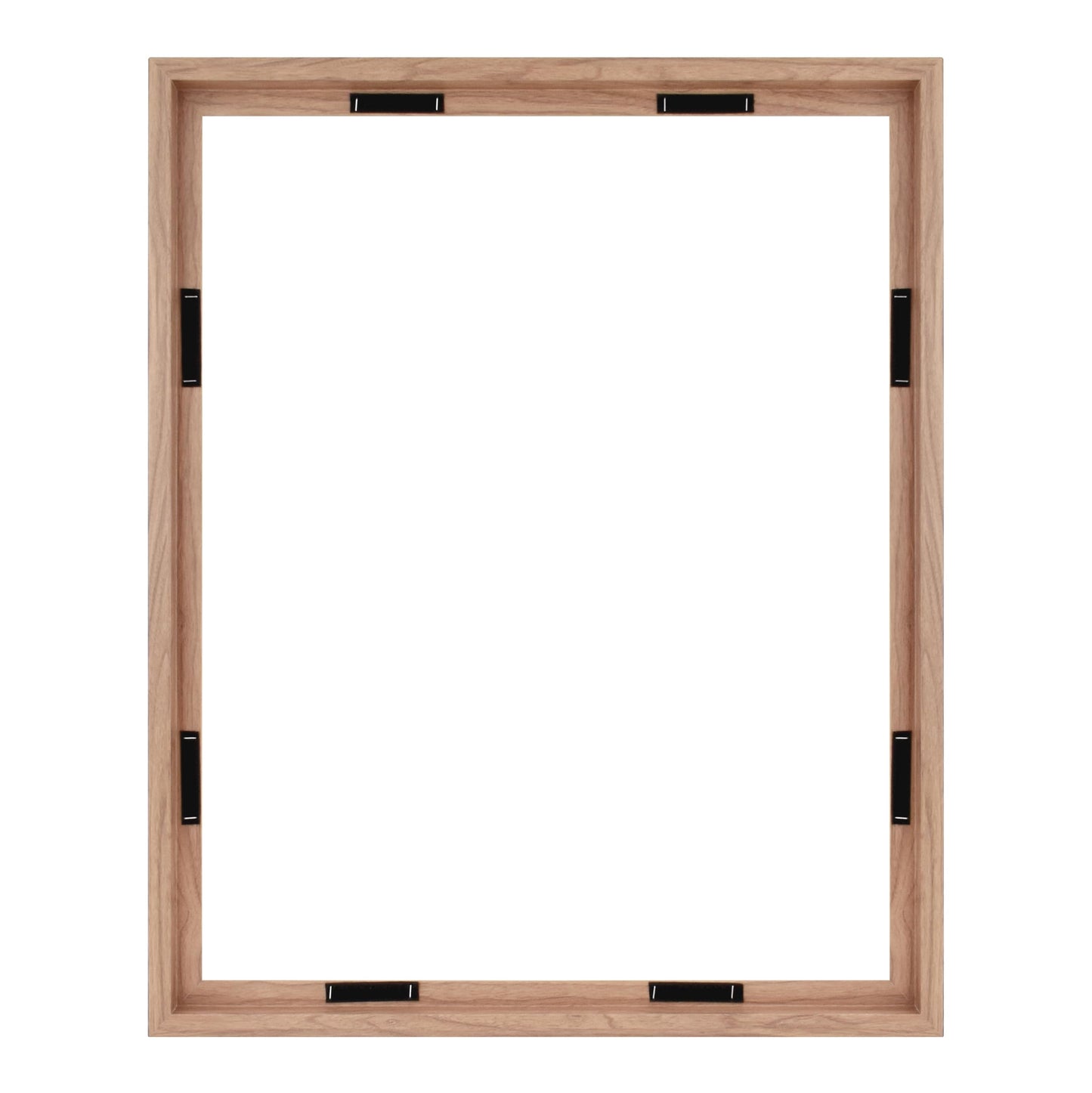 MCS Canvas Float Frames 24x30 Frame, Walnut Wood Grain for Finished Canvases, Vertical & Horizontal Wall Hanging Large with Adhesive for Canvas Paintings (1-Pack)