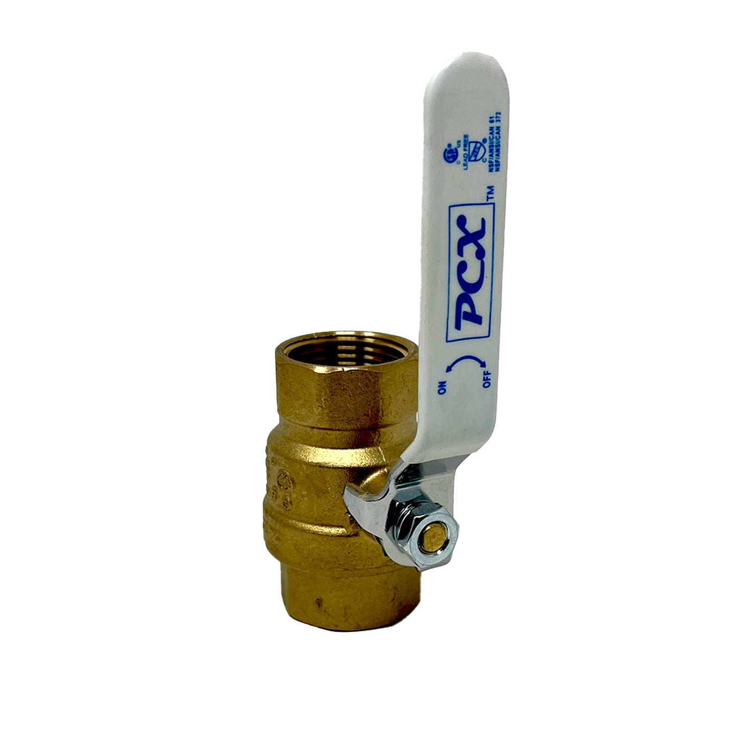 PROCURU 10-Pack 1/2-Inch FIP Female NPT Threaded (FxF) Heavy Duty Brass Ball Valve, Full Port, 600 WOG, Certified Safe (3BT050-10P)