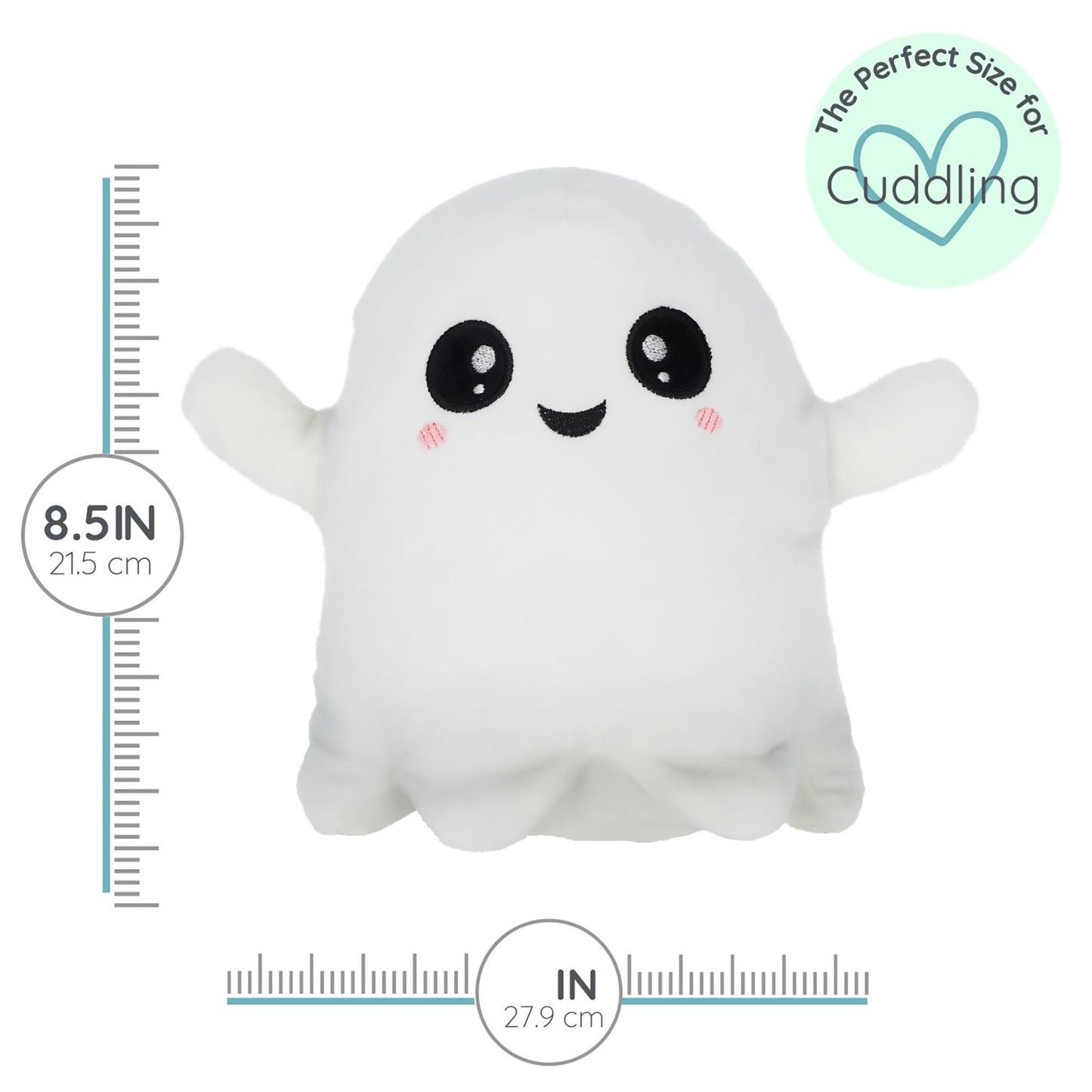 1i4 Group Warm Pals Scented Glow in The Dark Ghost, Microwavable Heatable and Coolable Bedtime Comfort Plush Toys Filled with Natural Grains and Lavender