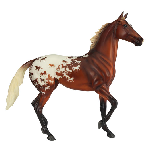 Breyer Horses Traditional Series – 75th Anniversary Sport Horse “Lonesome Glory” | Hand-Painted Thoroughbred Model with Flaxen Red Chestnut Blanket Appaloosa Coat | 1:9 Scale Collector Figurine