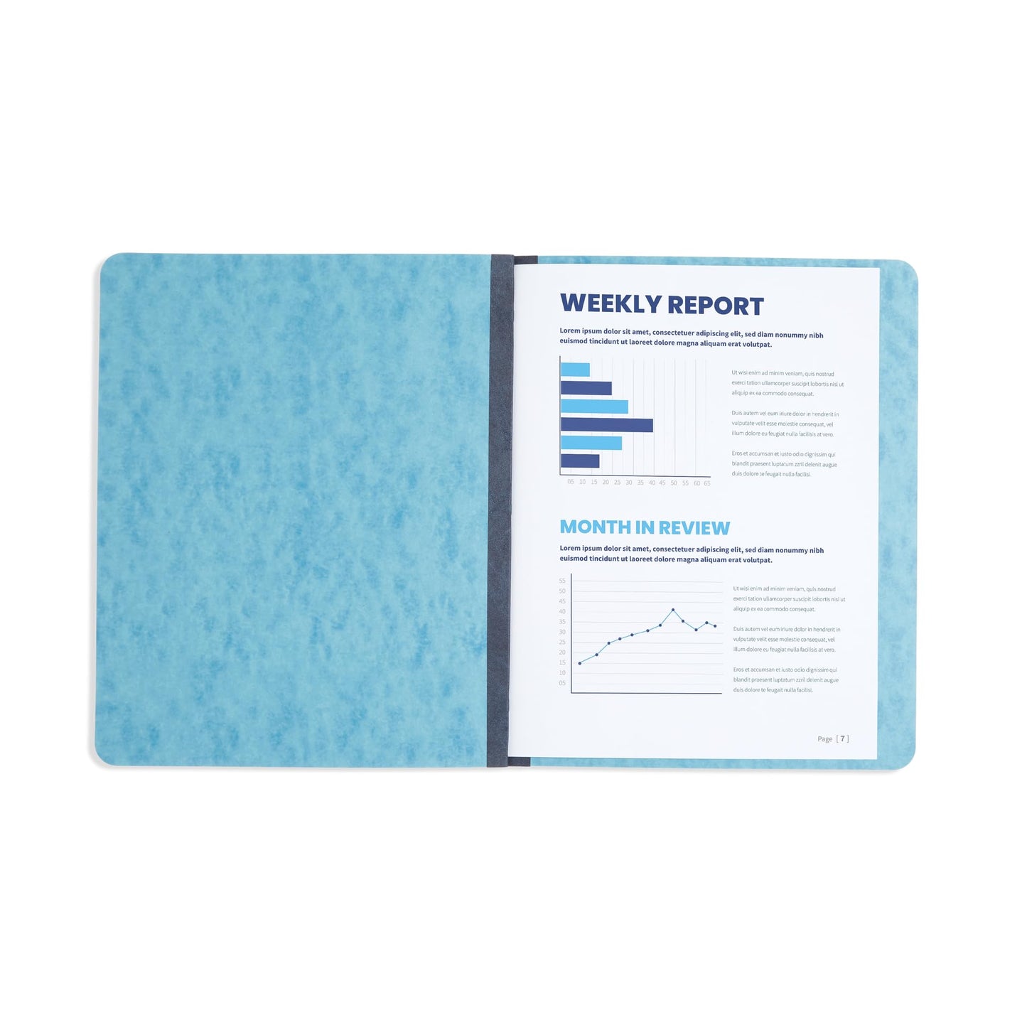 25 Blue Summit Supplies Pressboard Report Cover, Light Blue Business Report Covers, Pressboard Binder 8.5x11, Letter Size Report Binder, 25 Pack, 3'' Capacity