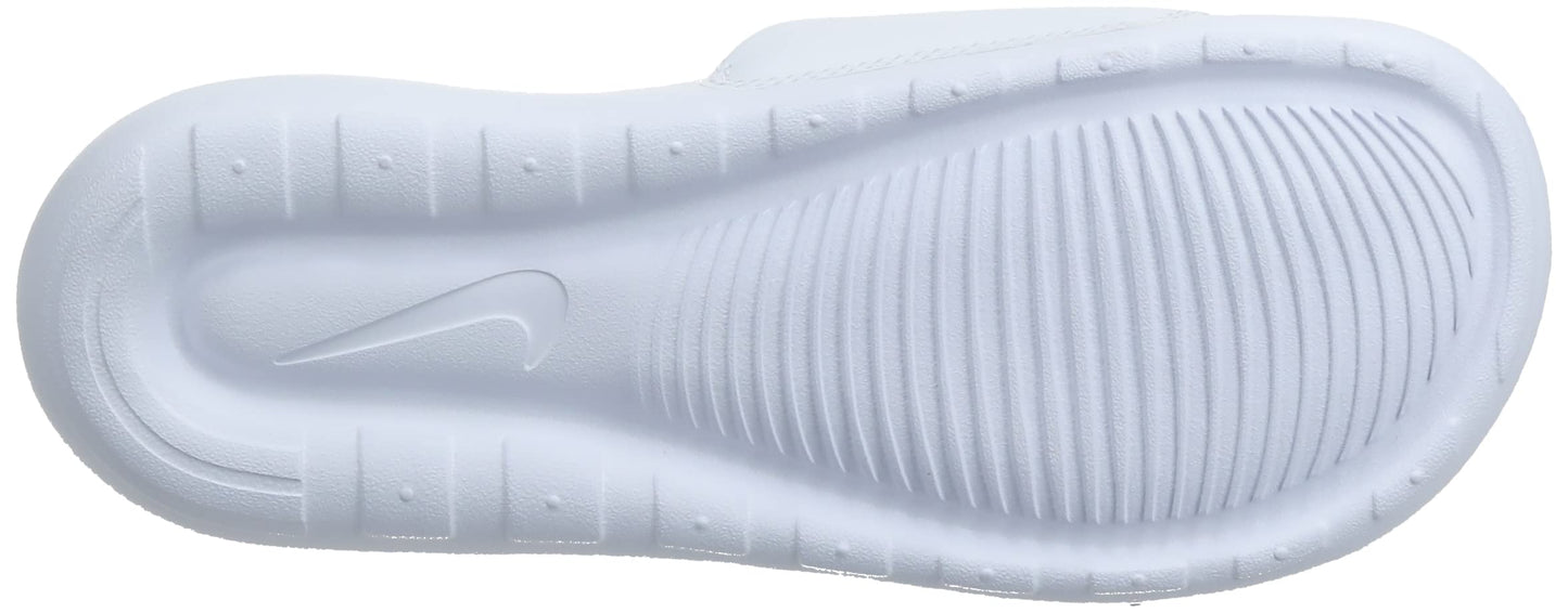 Nike Women's Victori One Slides, White/Black-White, 8