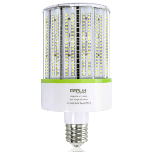 480 Volt 150W E39 Mogul Base LED Bulb, LED Corn Cob Light Bulb 21,000 Lm 5000K Daylight, 400w-600w MH/HPS Replace for Garage Warehouse High Bay Parking Lot Lighting Commercial & Industrial AC200-500V