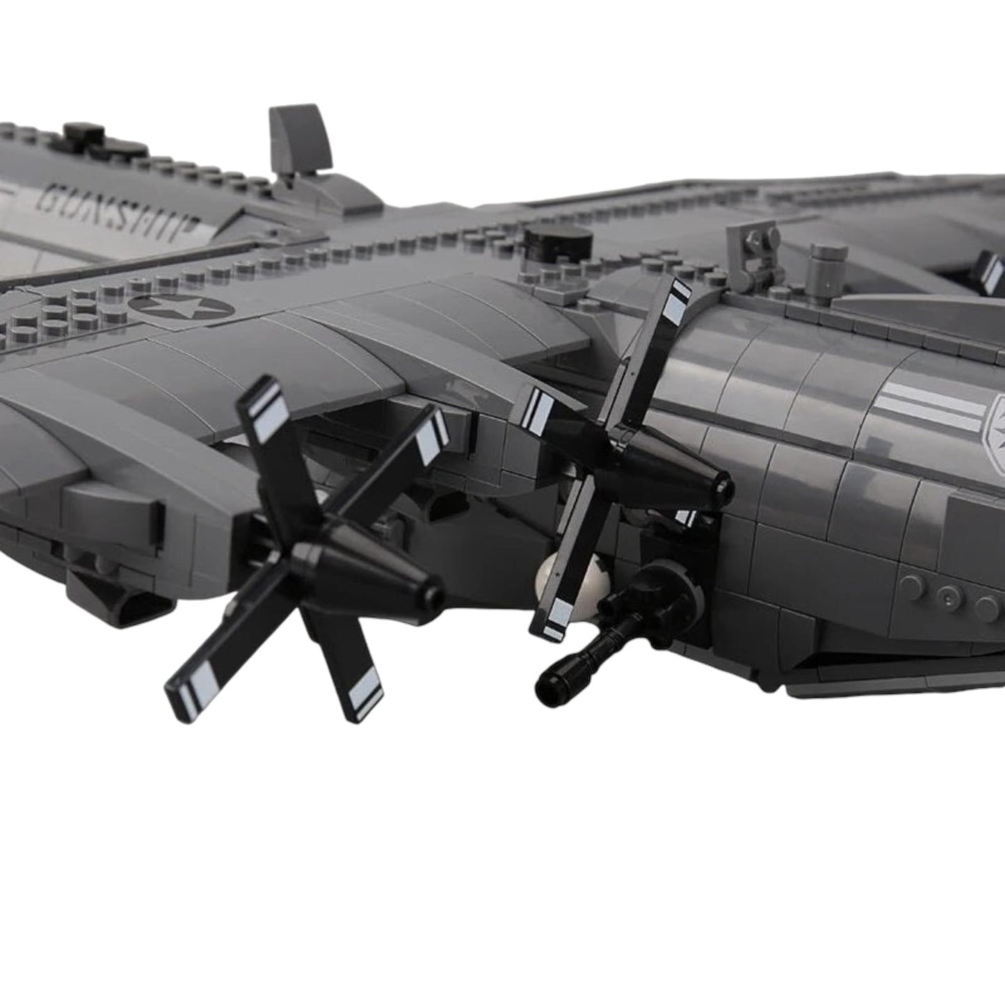 General Jim's AC-130 Hercules Gunship Building Block Set – 1,713 Pieces – Detailed Ground-Attack Aircraft Model Bricks Set - Compatible with Major Brands