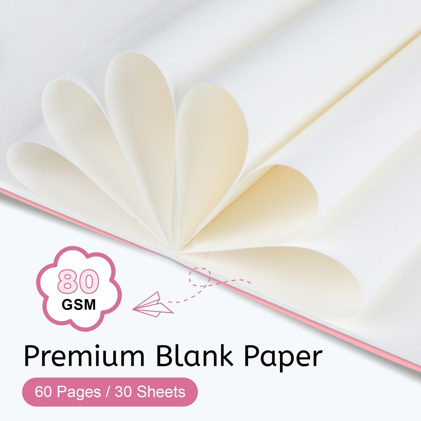 Oucaru 80 Pack Small Pocket Notebook, Mini Blank Notebook 3.5 x 5.5 Inches, Small Journals Notepad for Kids Students Office School Supplies, 12 Rianbow Color, 30 Sheets/60 Pages