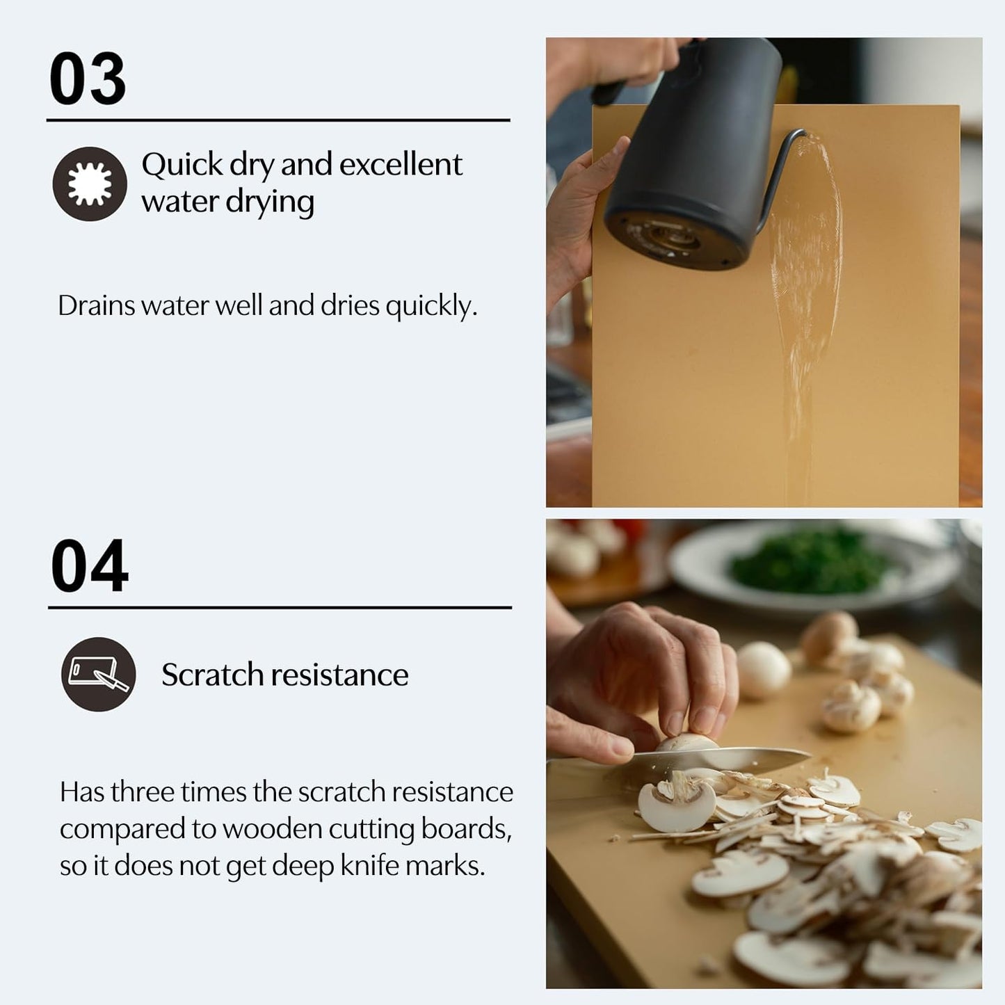 Asahi Cookin Cut Rubber Cutting Board, NE05102, Home Use, Made in Japan L 15.7 x 9.1 x 0.5 inches (40cm x 23cm x 1.3cm)