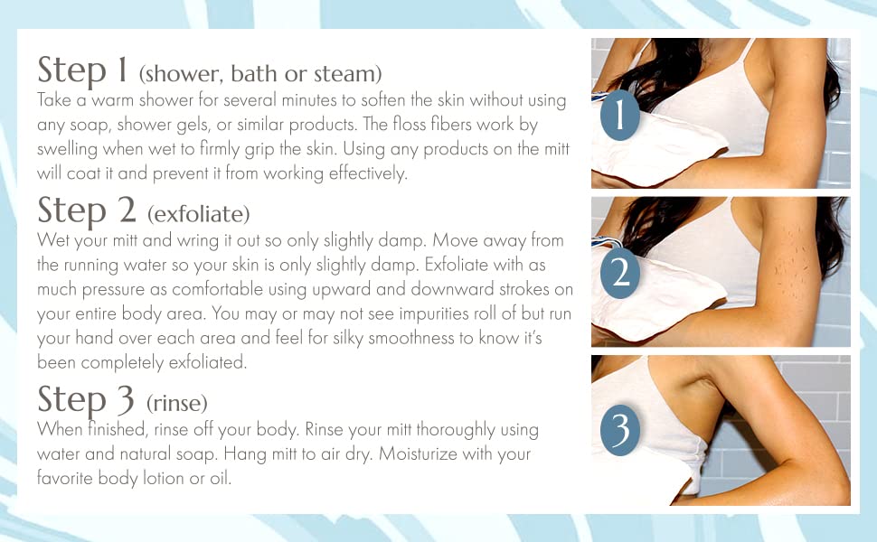 MicrodermaMitt ULTRA Exfoliating Mitt - The Ultimate Deep Exfoliating Body Scrubber Kese Glove – Keratosis Pilaris, Strawberry Skin Treatment, Reduce Ingrown Hair, Turkish Body Scrubber Exfoliator