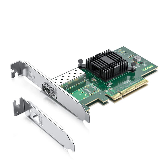 10Gtek 10Gb PCI-E NIC Network Card, Single SFP+ Port, with Intel 82599EN Controller, Ethernet LAN Adapter Support Windows Server/Linux/VMware, Compare to Intel X520-DA1(Intel E10G42BTDA)