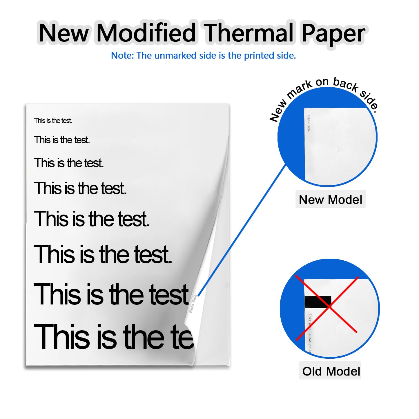 500-Sheet Thermal Printing Paper of Continuous Folded Great Value Pack, 8.5 x 11 Inches (US Letter Size) for N80/ A28U/ PD-A4 Thermal Portable Printer, Inkless Wireless Printers, Office Supplies.