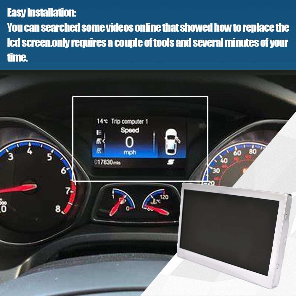 LCD Display Color Screen Fits for Ford 2014-2016 Escape 2013-2016 Focus 150 MPH Speedometer Instrument Replaces LQ042T5DZ11 LQ042T5DZ13A
