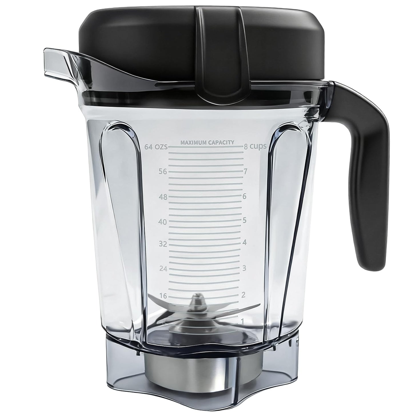 64oz Low-Profile Blender Pitcher Container, Compatible with Vitamix 5200 750 7500 6300 VM0102 VM0103 VM0197 E310 Classic/Explorian/Commercial Series, BPA-Free, Replacement Jar Cup