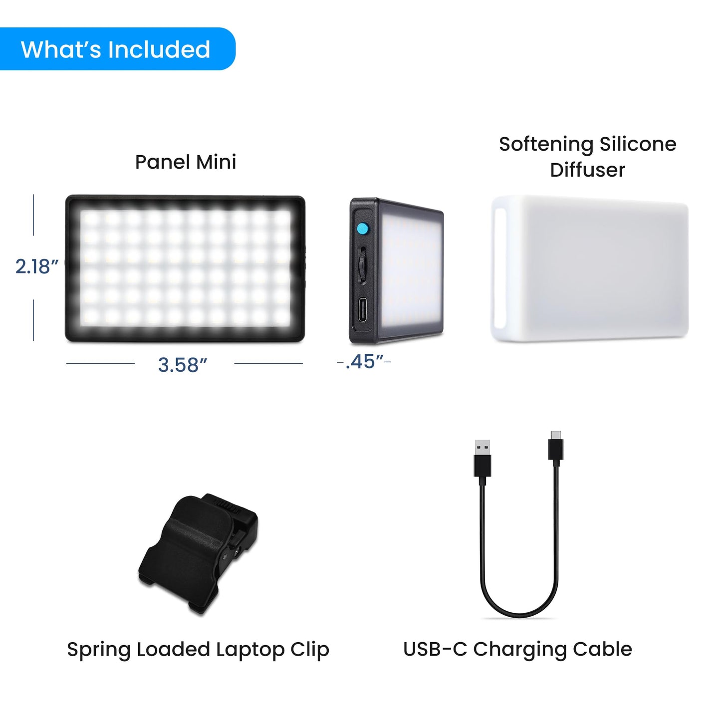 Lume Cube Video Conference Lighting Kit | Live Streaming, Video Conferencing, Remote Working | Lighting Accessory for Laptop, Adjustable Brightness and Color Temperature, Computer Mount Included
