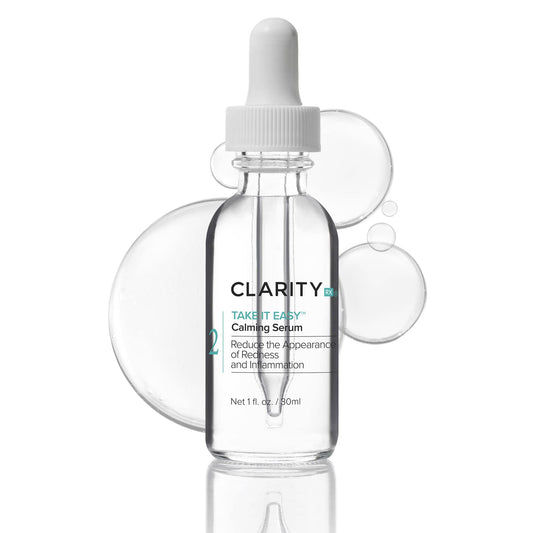 ClarityRx Take It Easy Calming Face Serum, Natural Plant-Based Anti-Redness Treatment for Sensitive Skin & Rosacea (1 fl oz)