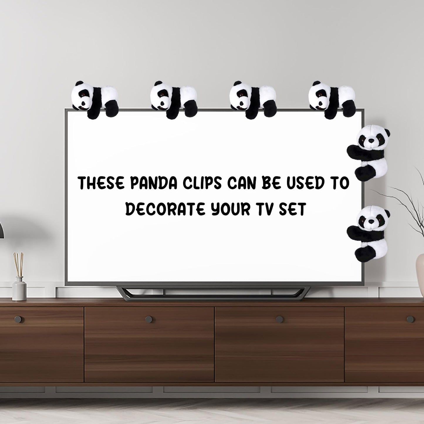 12 Pcs Finger Panda Plush 4 inch Panda Clips Curtain Holder Stand Note Memo Clips Photo Holder Cute Panda Toy Doll Finger Kids Toy,Home Decoration Plant Pots Bonsai Craft Decor,Chinese Style Souvenir