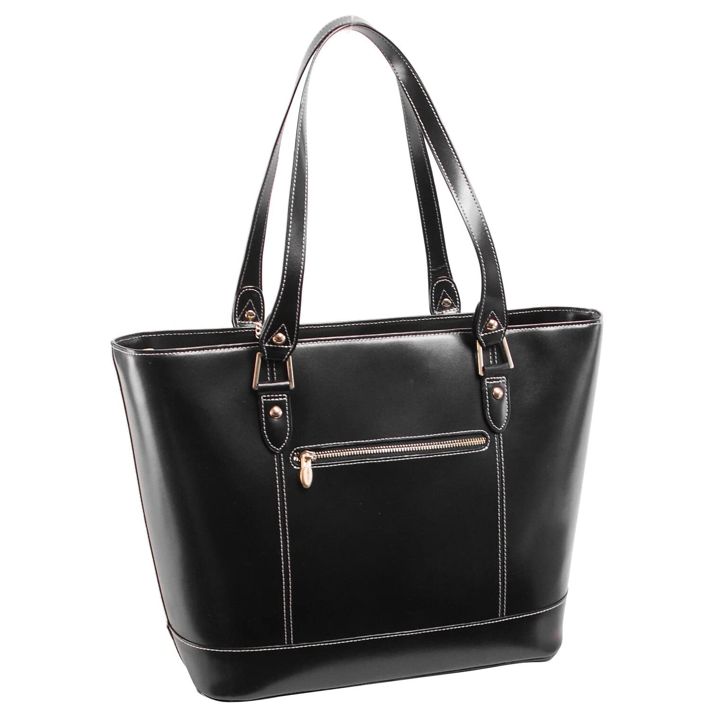 McKLEIN Leather Ladies' Tote with Tablet Pocket- ARYA- Black