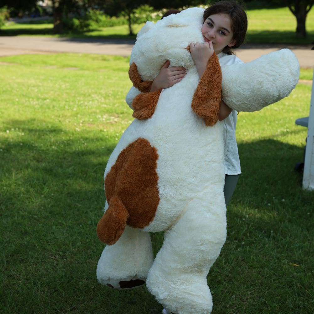 MaoGoLan 52“ Giant Stuffed Puppy Dog Animal,Ultra Soft Large Plush Soft Plush Dog Body Pillow Toy for Girls,Kids,Puppy Lover