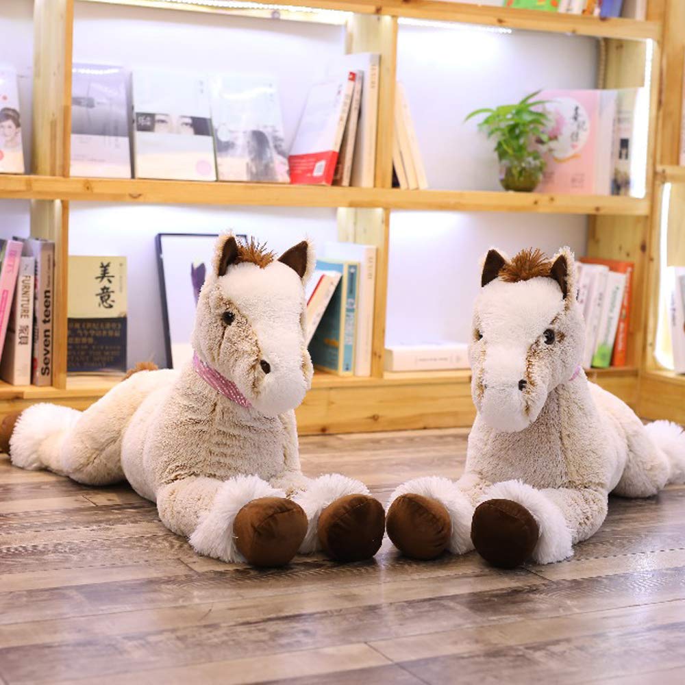 Large Horse Stuffed Animal Plush Toy,Giant Pony Unicorn Plush Doll Gifts for Kids,Valentines,Christmas 35.4"