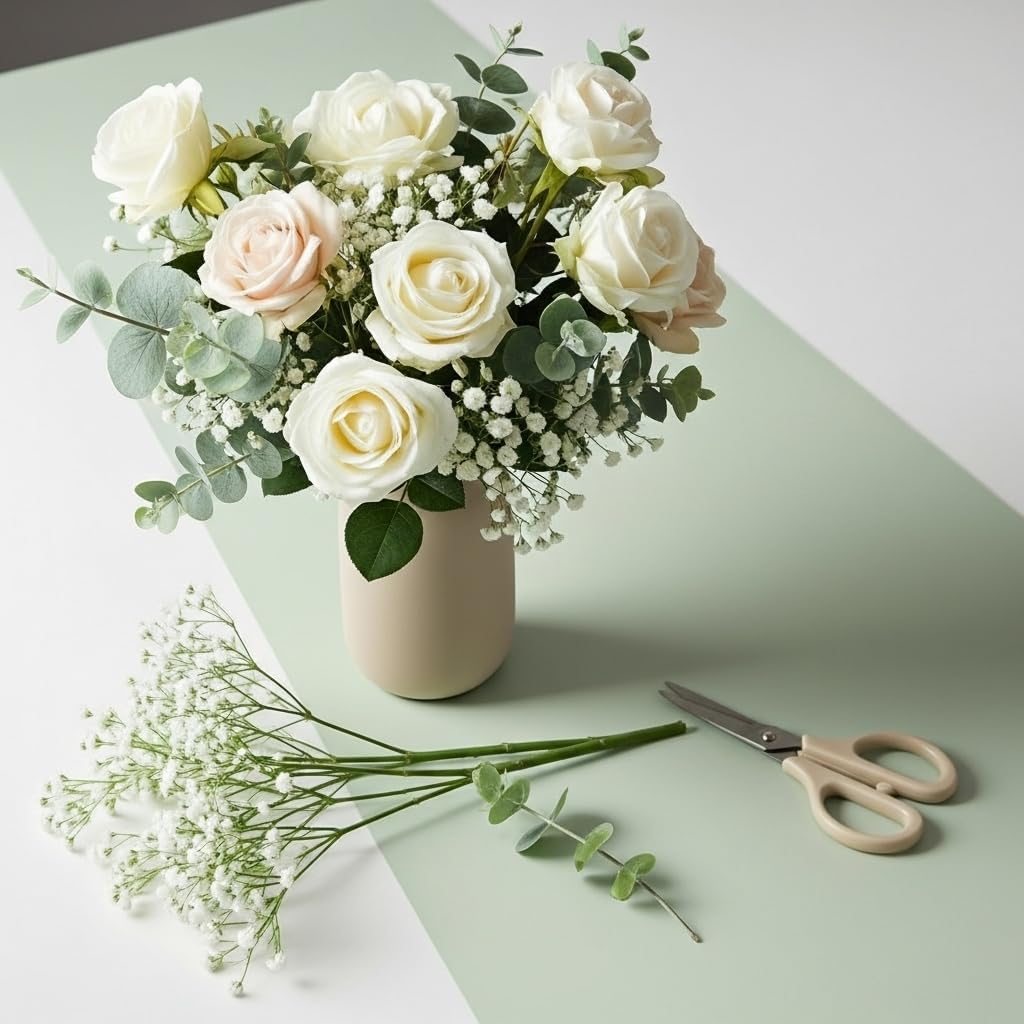 Sukh 30 Babys Breath Artificial Flowers - White Fake Flowers Baby's Breath Gypsophila Realistic Bouquet Flores Artificiales para Decoracion Plants for Wedding Table Centerpieces, Home Decoration