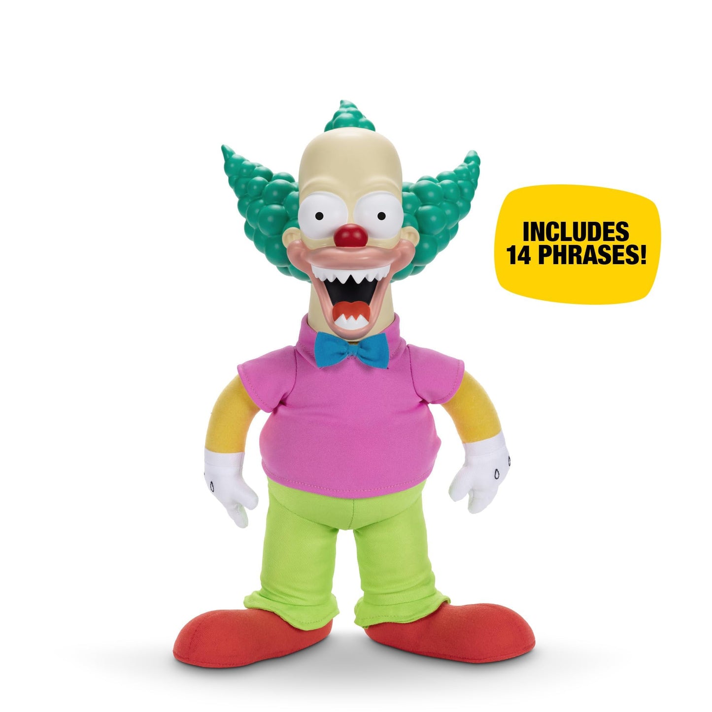 Jakks Pacific The Simpsons Talking Krusty Doll Plush 46 cm Good and Evil Krusty Pull String Doll from The Classic Treehouse of Horror III Episode