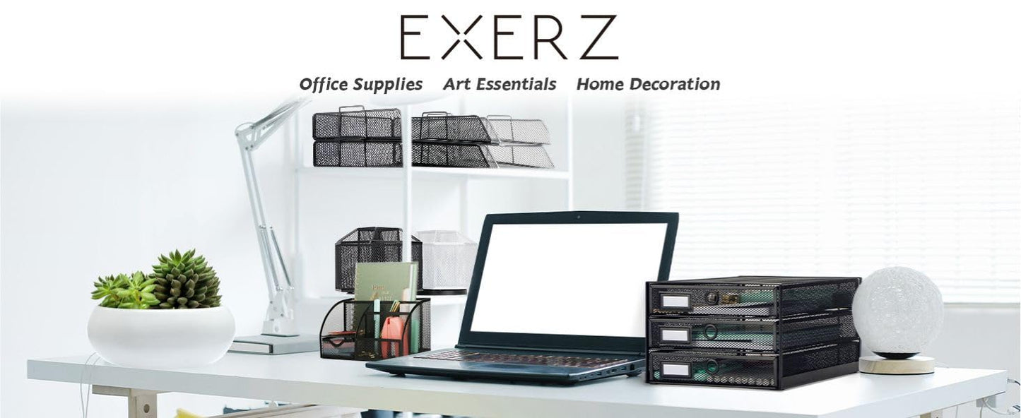 EXERZ Paper Sorter 3 Tier Drawers A4 / Multifunctional Desk Organiser/Letter Tray - Documents, Magazines, Notebooks and Letters