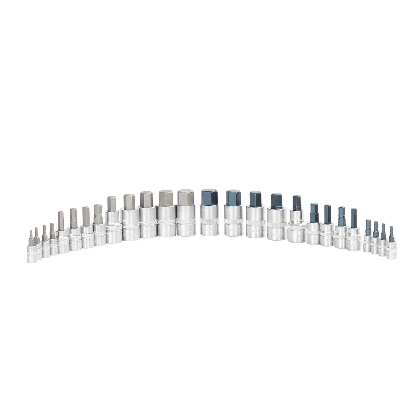 OEMTOOLS 23990 Allen Socket Set 26 Piece, Allen Wrench Socket Set SAE and Metric Sizes, Hex Socket Set Heat-Treated Alloy Steel, Hex Bit Set Rust-Resistant, Organized Allen Bit Set EVA Tray