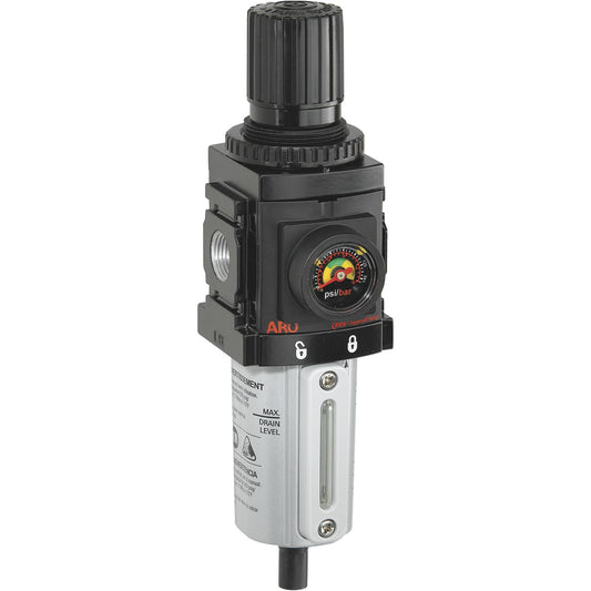 ARO P39234-600-VS Air Filter-Regulator Piggyback, 3/8" NPT - 150 psi Max Inlet