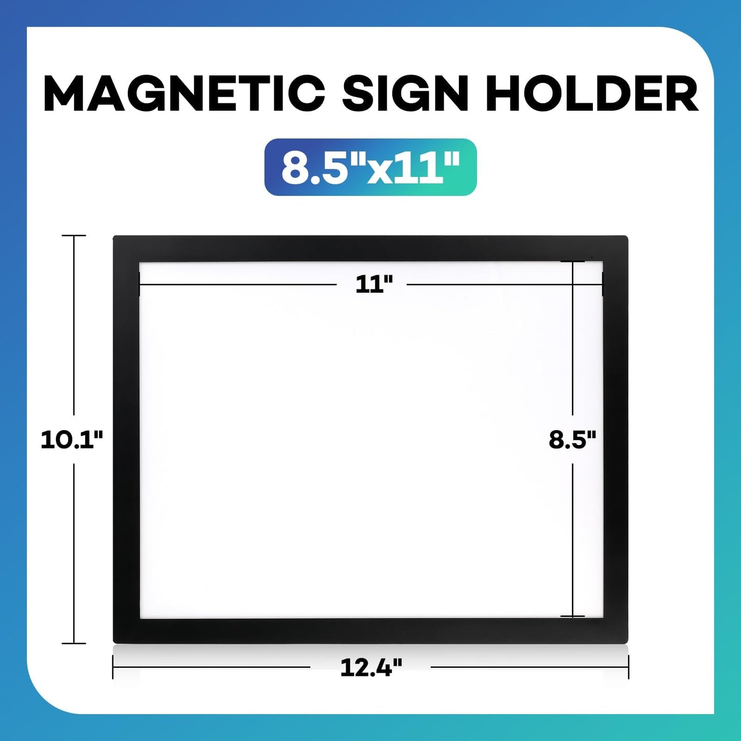 YixangDD 50 Pack Magnetic Sign Holder 8.5 x 11, Self-Adhesive Magnetic Wall Mount Sign Holder, Document Holder for Wall Window Office Poster Store