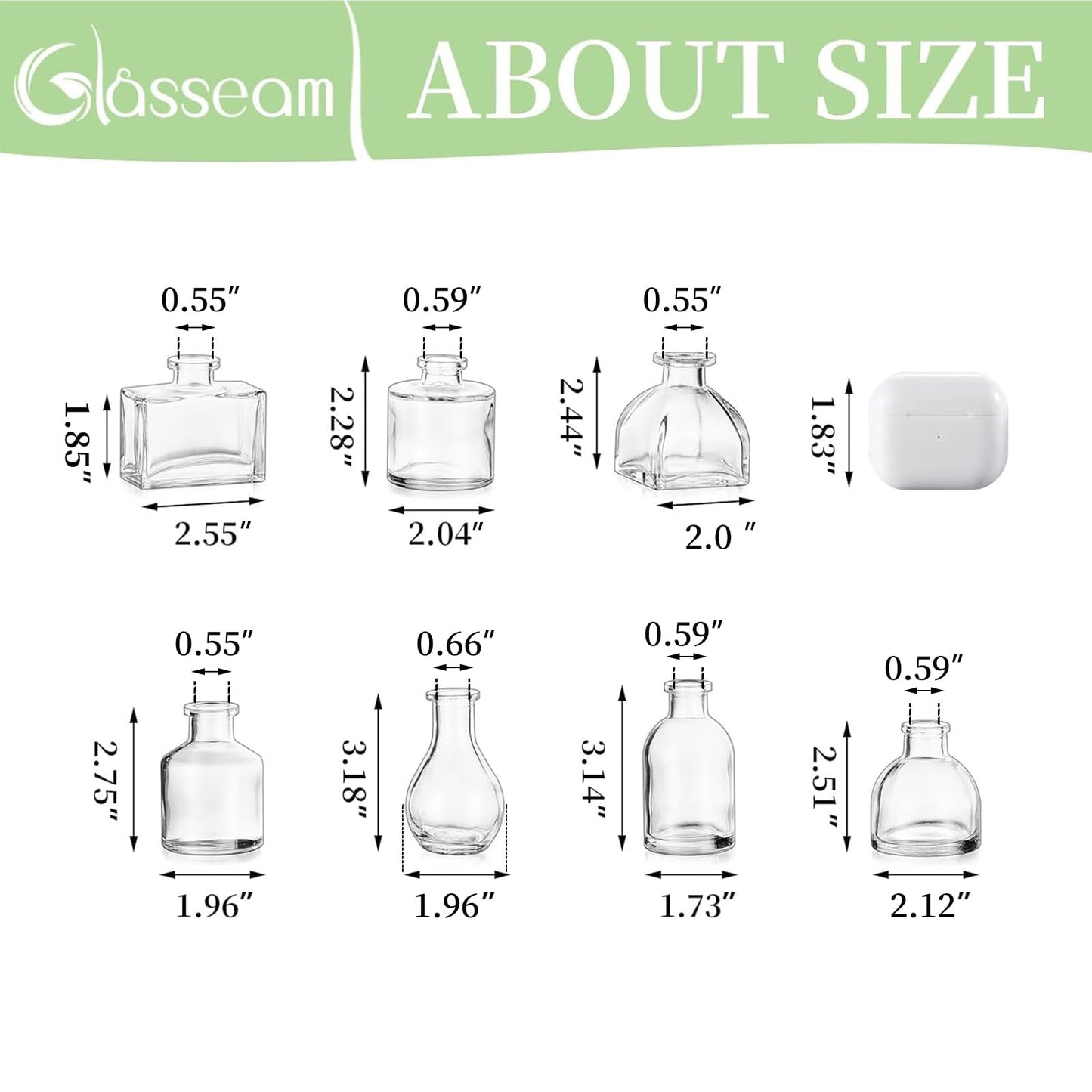Glasseam Clear Glass Vases for Centerpieces: Mini Flower Vase Set 28Pcs Bud Vases in Bulk - Modern Small Vases for Home Room Wedding Party Dining Table Center Decor