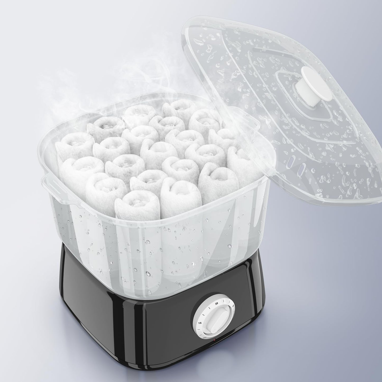 StateRiver Hot Towel Warmer, Rapid Heating Towel Steamer for Facials can Hold 12 Mini Wet Towels, Portable Mini Towel Warmer for Bathroom,Spa and Salon.
