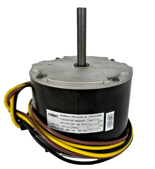 3S047 Carrier 1/4 HP, 1100 RPM, 208-230 V Condenser Fan Motor for 5KCP39FGU997AS, 5KCP39FGY563S, 5KCP39FFAB35S, HC39GE226, OEM Caliber