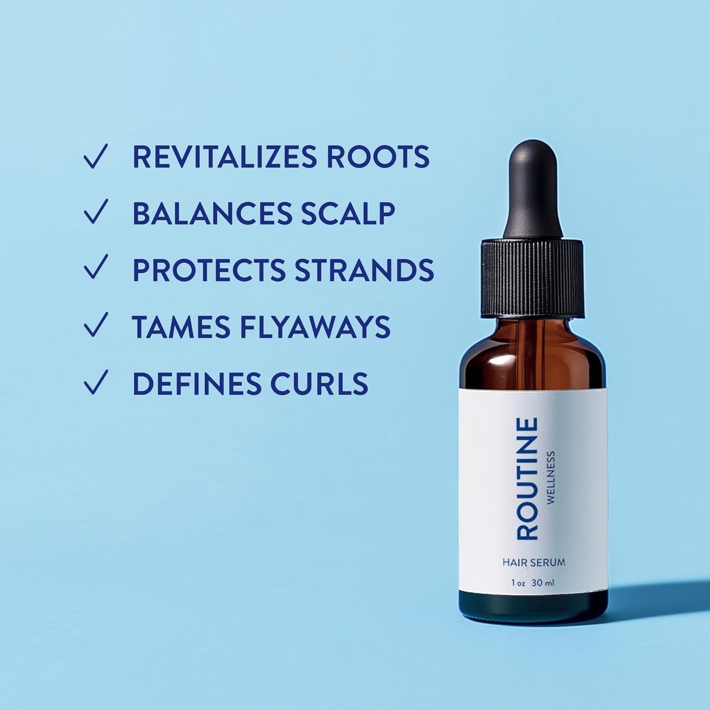 Routine Wellness Advanced Hair Serum - Nourishing Scalp Treatment for Enhanced Hair Support and Thickness with Natural Oils, Ideal for Men & Women - 30ml (Pack of 3)