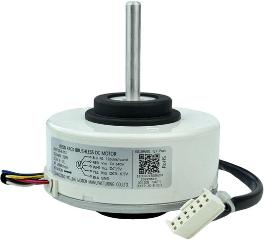 Air Conditioning Motor ZKFP-20-8-113, Brushless DC Motor fit for Midea Conditioner, DC140V 20W 1600r/min CCW Air Conditioning DC Indoor Motor Fan