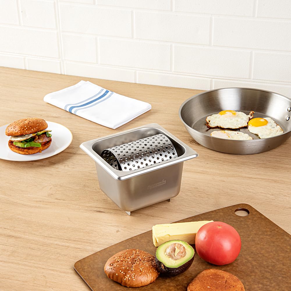 Restaurantware Met Lux Butter Spreader Roller 1 Durable Butter Wheel - Spreads Butter Evenly Raised Bottoms Stainless Steel Butter Roller For Griddle For Butter Sauces Or Oil