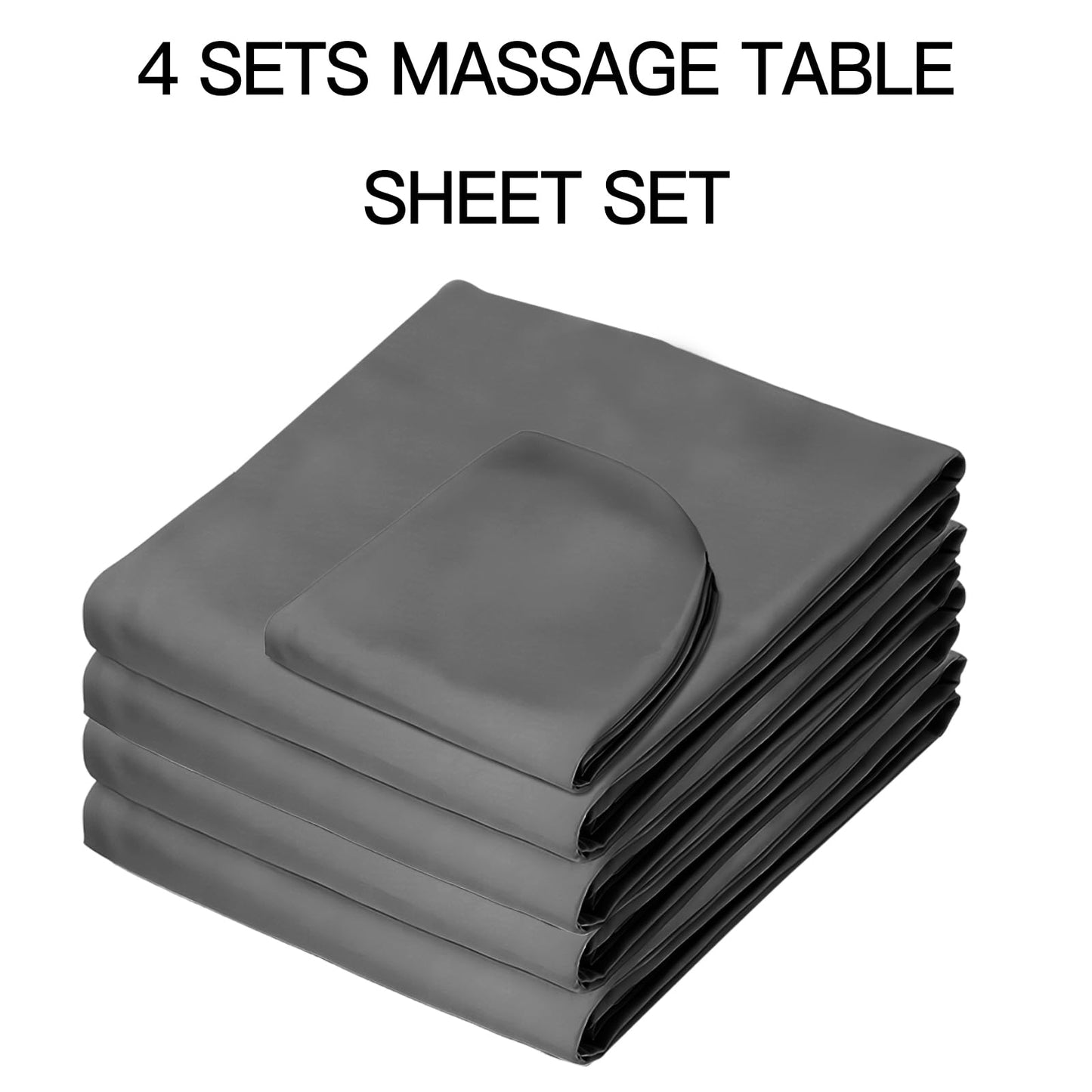 12 Pcs 4 Sets Massage Table Sheets Set, Microfiber Sheet for Massage Table, Massage Bed Sheets Includes Massage Table Cover, Massage Fitted Sheet, and Massage Face Rest Cover for SPA Beauty Tattoos