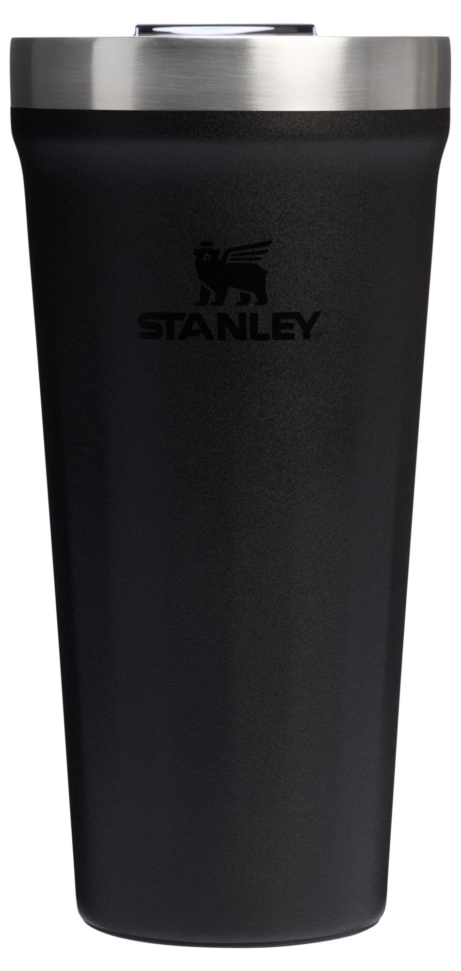 STANLEY Everyday Tumbler 20 oz | Press Fit Drink Through Lid | Beverage, Coffee, and Cocktail Cup | Insulated Stainless Steel Wine Glass | BPA-Free | Black 2.0