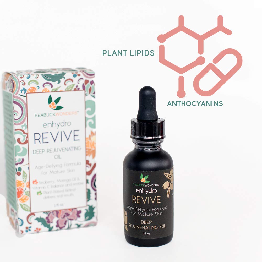 Seabuckwonders Enhydro REVIVE Deep Rejuvenating Face Oil Serum, 1 FL OZ, Age-Defying Formula for Mature Skin