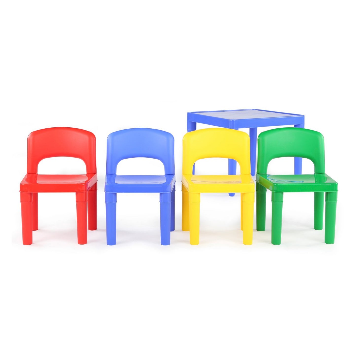 Tot Tutors Kids 5 Piece Square Table and Chair Set