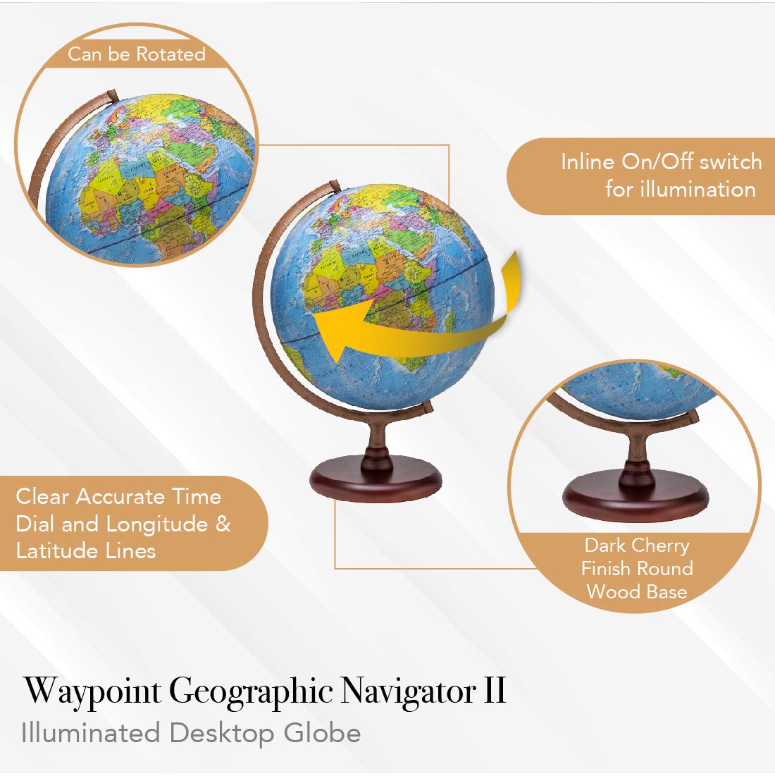 Waypoint Geographic Navigator Illuminated Globe