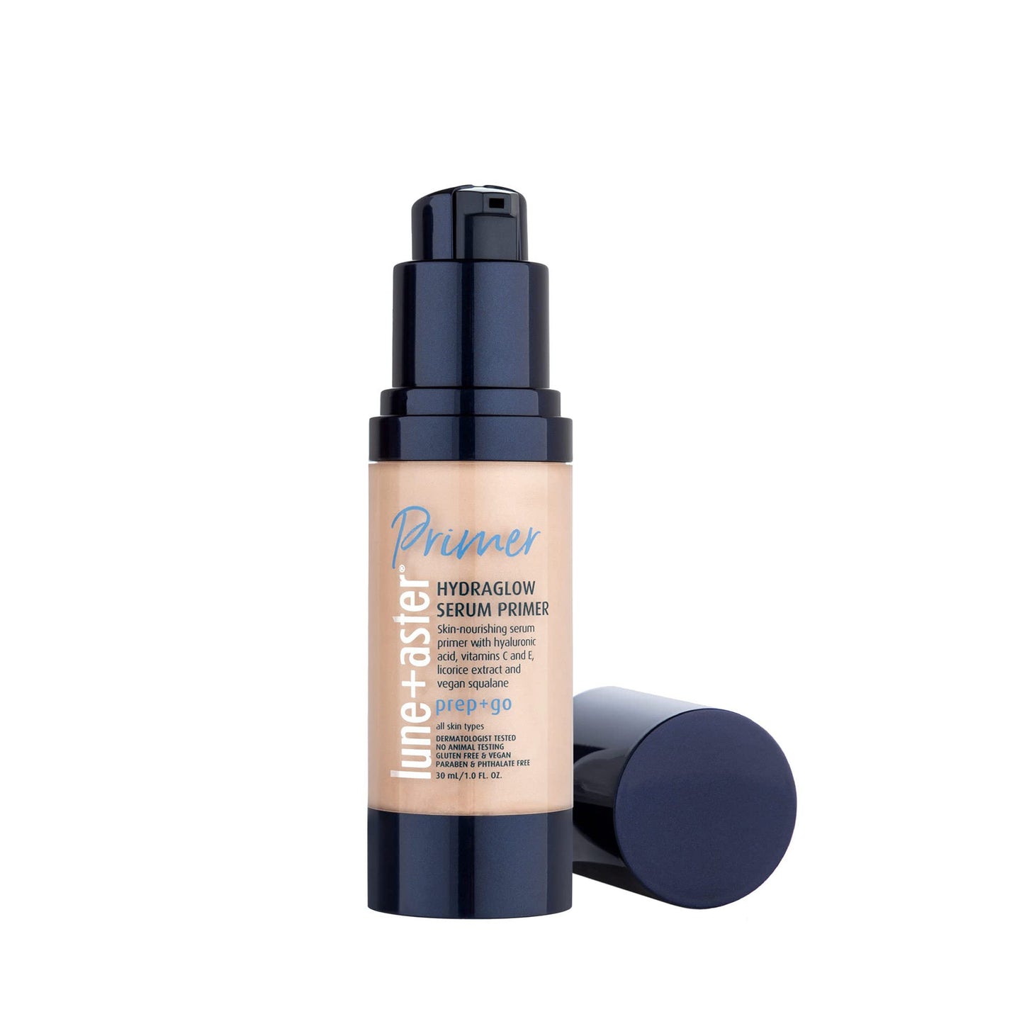 Lune+Aster HydraGlow Serum Primer - Skin-nourishing serum primer with anti-aging and brightening properties that hydrates, smooths and minimizes the look of pores while extending the wear of makeup.