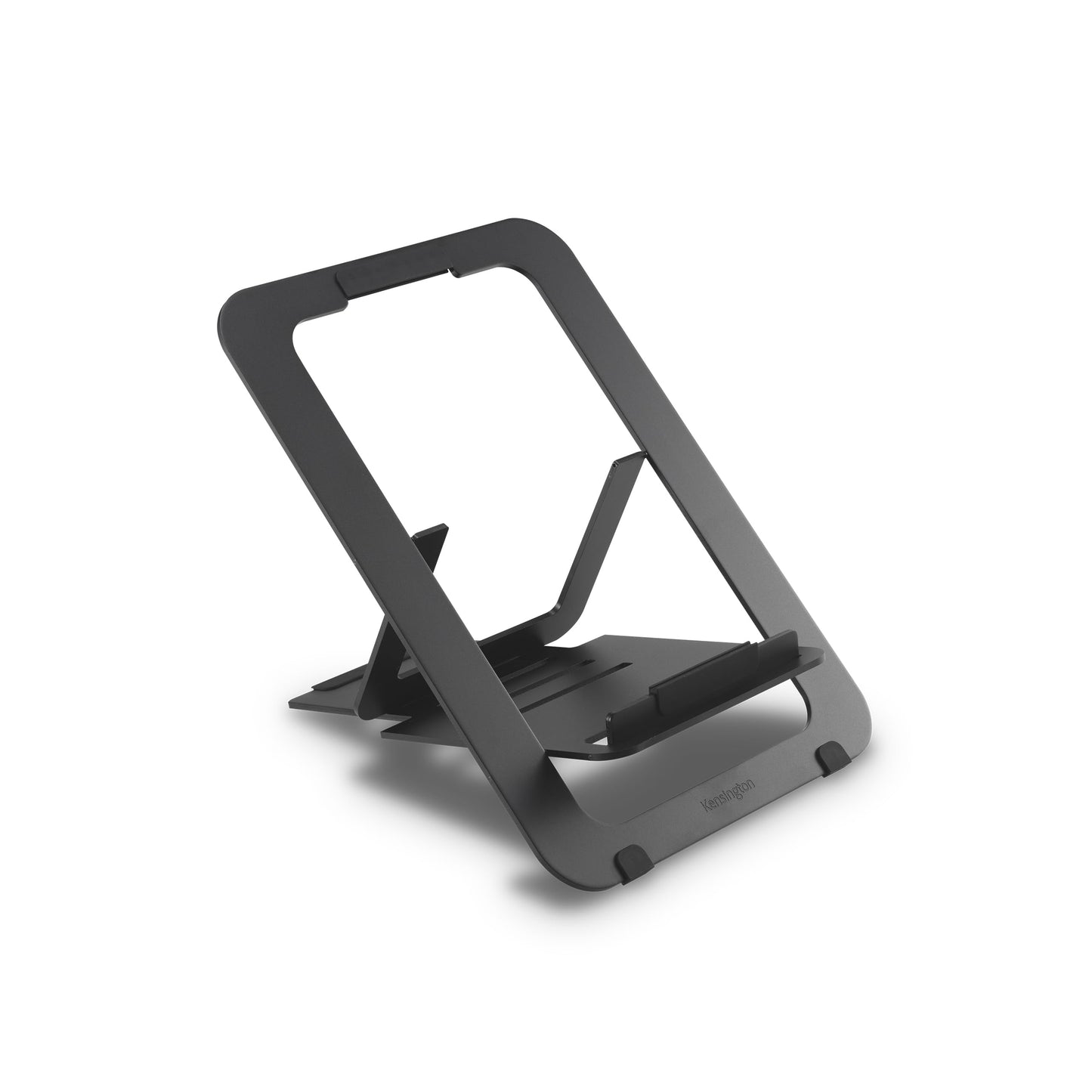 Kensington Adjustable Aluminum Laptop Stand for Desk, Ultra-Slim Lightweight Foldable Portable Notebook Holder, Anti-Slip Silicone Tablet Mount for 10"-17" Laptops and Tablets, Black K50428WW