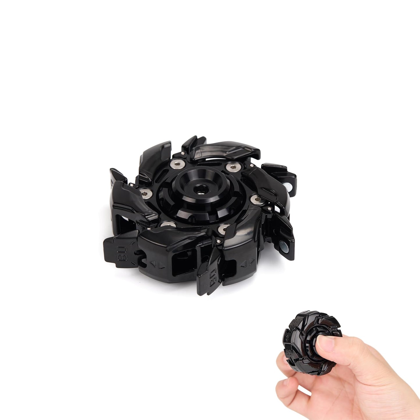 Metal Fidget Spinner for Adults - Open Armor Fidget Spinner, Spin-Activated Transformation Spinner, Cool Fidget Toy for Stress Relief, Viral on TikTok & YouTube (Black Knight)