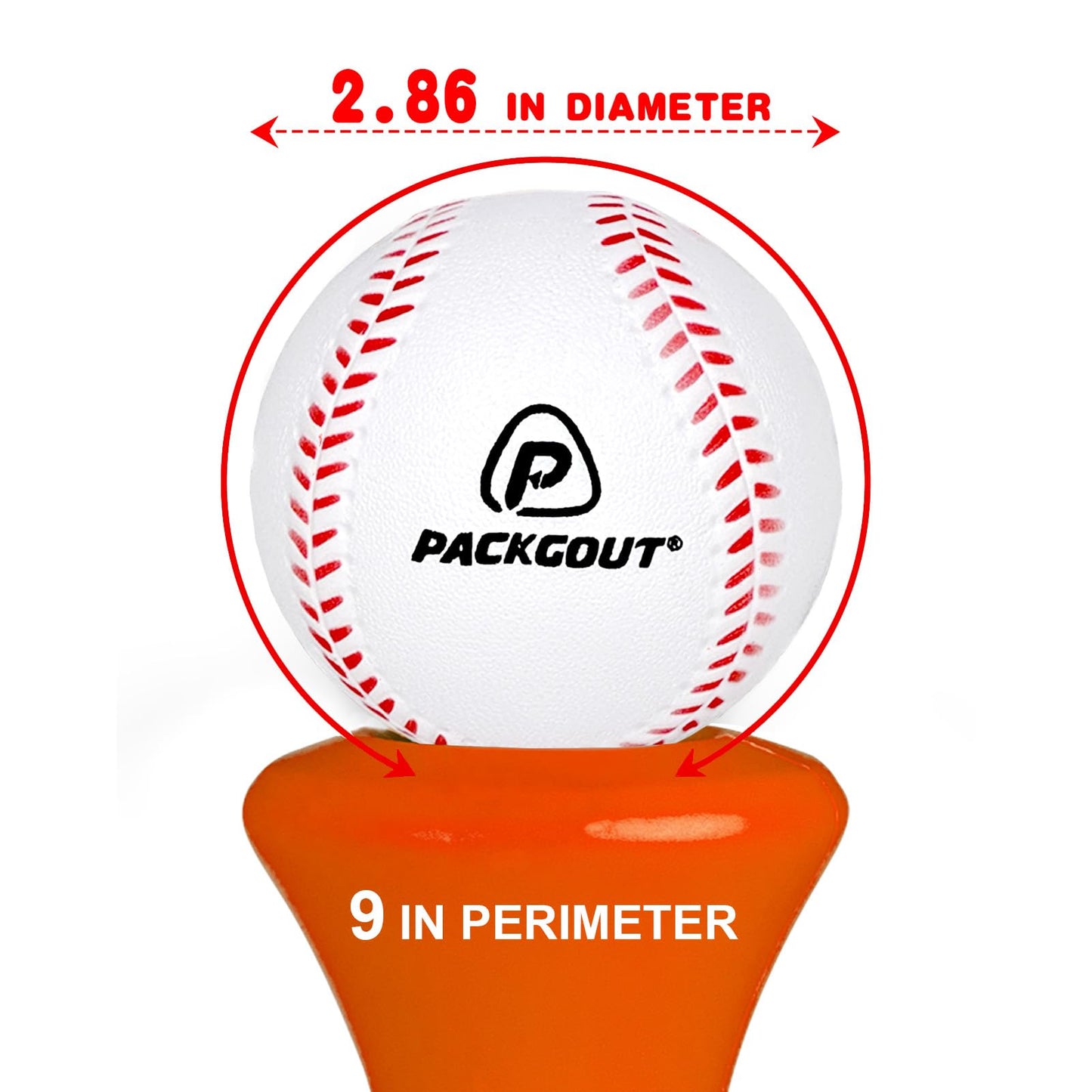 PACK&GOUT 9 Inch Soft BaseBalls,2pcs